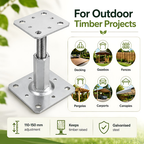 110 150mm adjustable post - 110-150mm, base