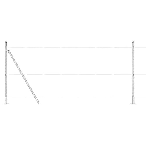 Fence post with concrete base - post,